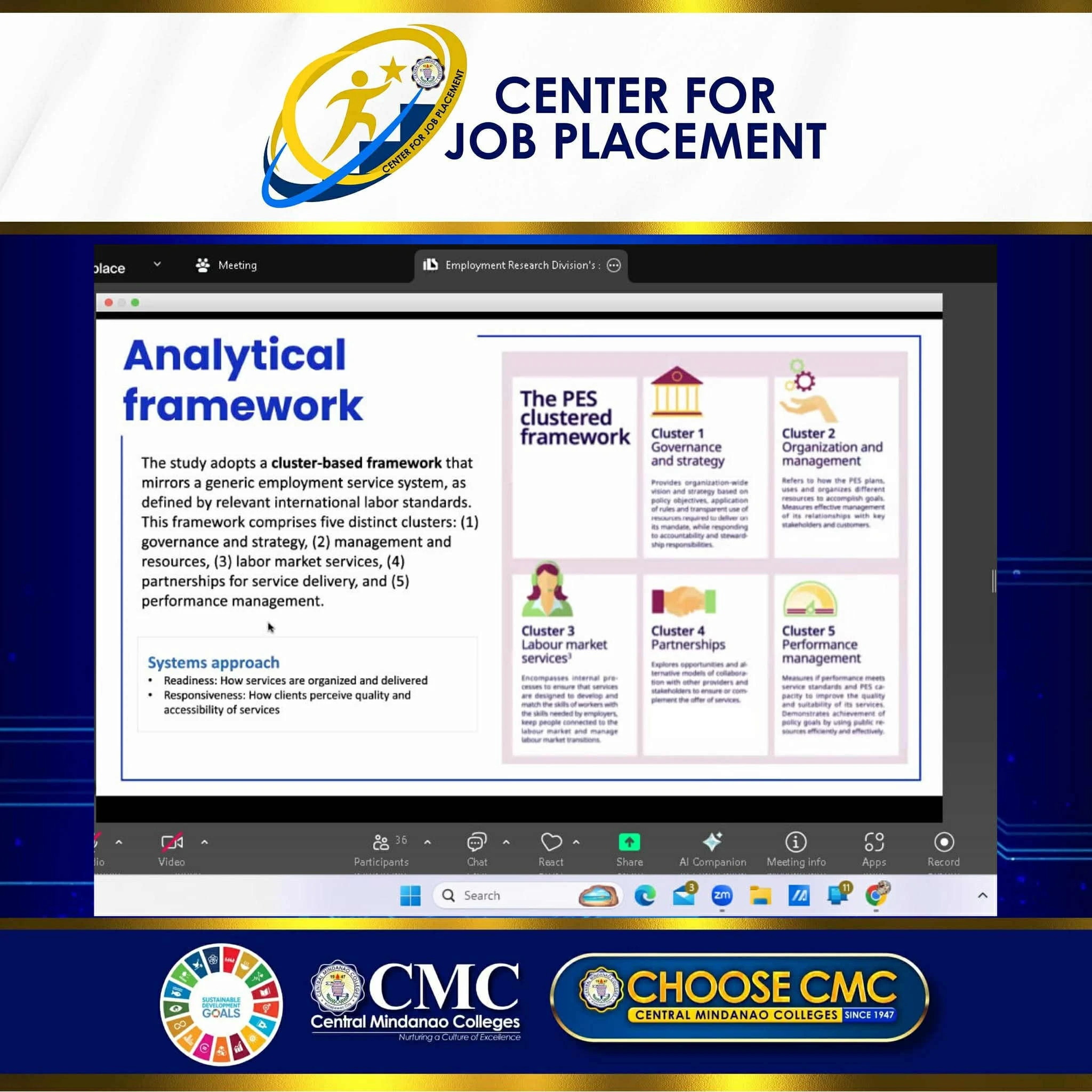 CMC Joins National Virtual Forum on Job Placement and Industry-Driven Employment